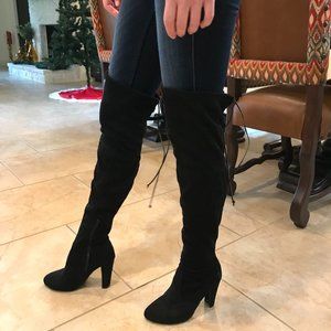 Over the knee high boots!